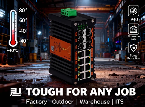 Industrial L2+ Managed PoE Swi - огляд і ціна Managed Gigabit Poe Switch 8 Port 802.3At